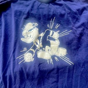 Donald Duck, Disney men’s crewneck long sleeve XXL good condition navy/white
